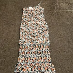 Floral Asymmetrical Maxi Dress